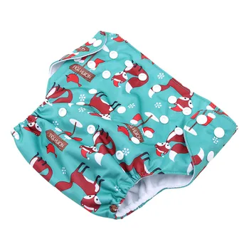 

High Quality Baby Cloth Diaper New Fashion Cartoon Animal Print Microfiber Insert Baby Nappies with Liners Unique Diaper Covers