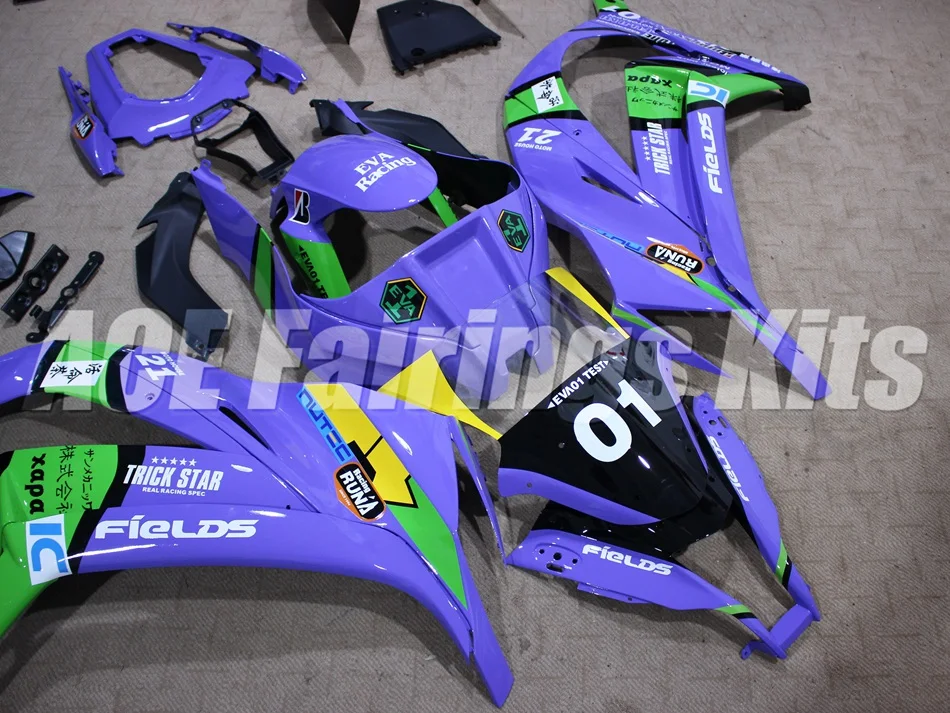 Литья под давлением) ABS полный комплект обтекателя, пригодный для Kawasaki Ninja ZX-10R ZX10R 2011- 11 12 13 14 15 Обтекатели крутые на заказ
