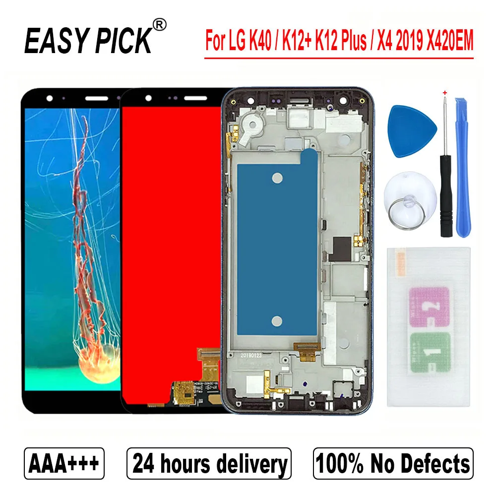 ЖК дисплей с сенсорным экраном и дигитайзером для LG K40 / K12 + Plus X4 2019 X420EM X420BMW X420EMW X420HM