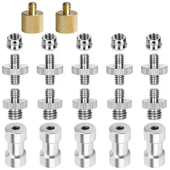 

AAAE Top-22Pack Camera Screw Adapter 1/4 to 1/4 Screw 1/4 to 3/8 Tripod Screw Adapter Converter Brass Screw Adapter Spigot Screw