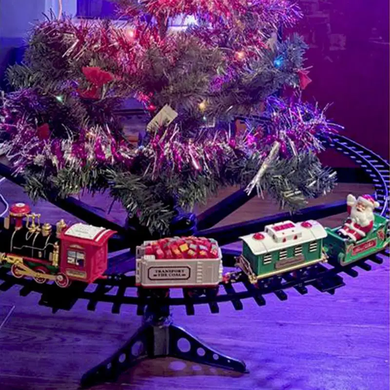 2022 Christmas Train Electric Toy Christmas Tree Decoration Train Track Frame Railway Train Set Transportation Building Toy Gift|Diecasts & Toy Vehicles| - Aliexpress