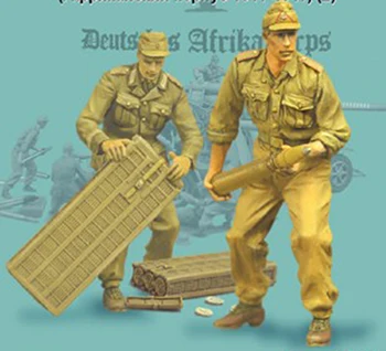 Масштаб 1/35 Неокрашенная фигурка из смолы движущаяся 2 фигурки коллекционная