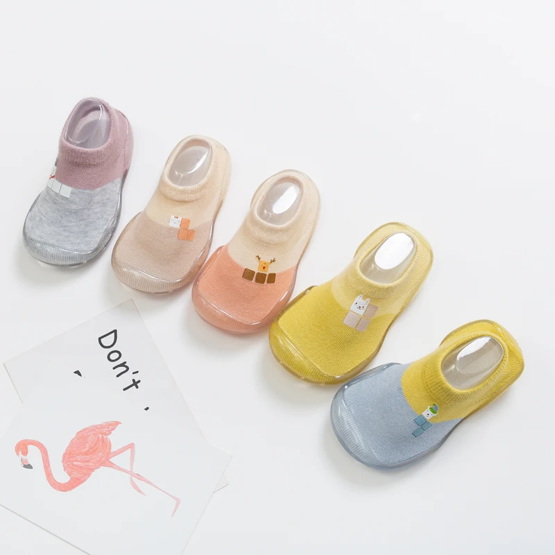 baby cartoon cute floor shoes , baby girl boy first walkers summer style anti-slip rubber sock shoes