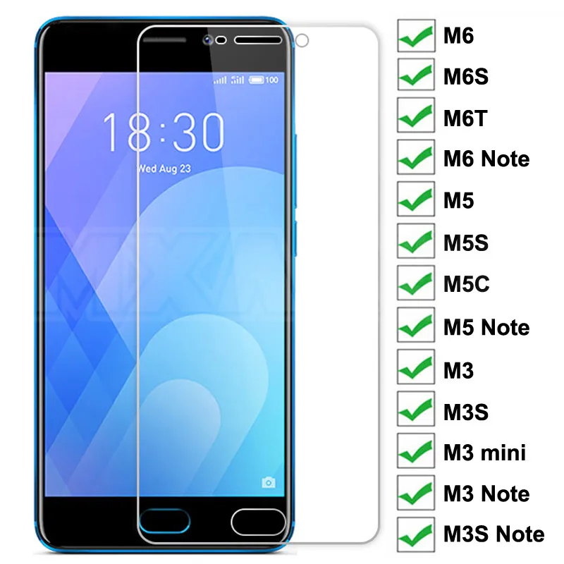 9H Tempered Glass on the For Meizu M6 M5 M3 M3s Note Protective Glass Meizu M6S M6T M5S M5C M3 mini Screen Protector Glass Film afbeelding
