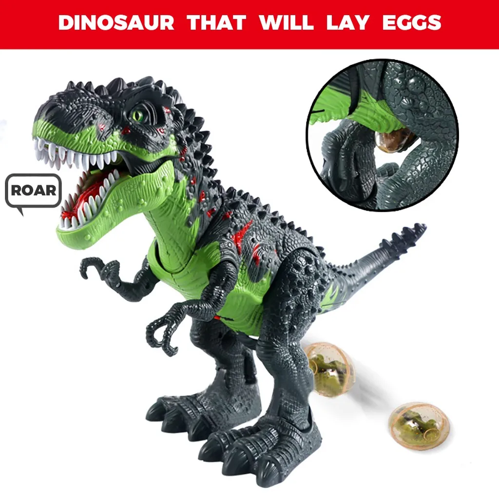 Remote Control Dinosaur Robot Walking Toy With Sound Light Educational Toys Spray Fire Dragon Electric Model Doll For Kids Gift
