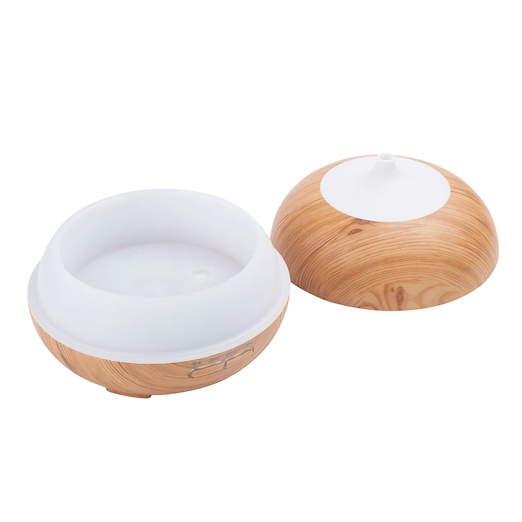 500ml Wood Grain Aroma Diffuser Auto Shut-Off Humidifier Air Purifier -A