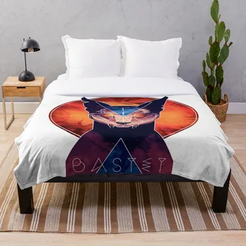 

Bastet Cat Goddess Blanket Wool Flannel Plush Blanket Bedspread For office Sherpa Blanket Couch Quilt Cover Travel