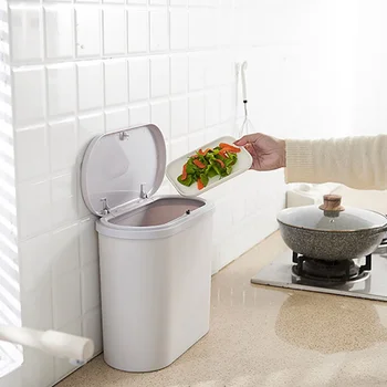 

Household Waste Bins Assortment Sanitary Bucket Creative Plastic Bucket With Cover Kitchen Bathroom Toilet Trash Can Bin