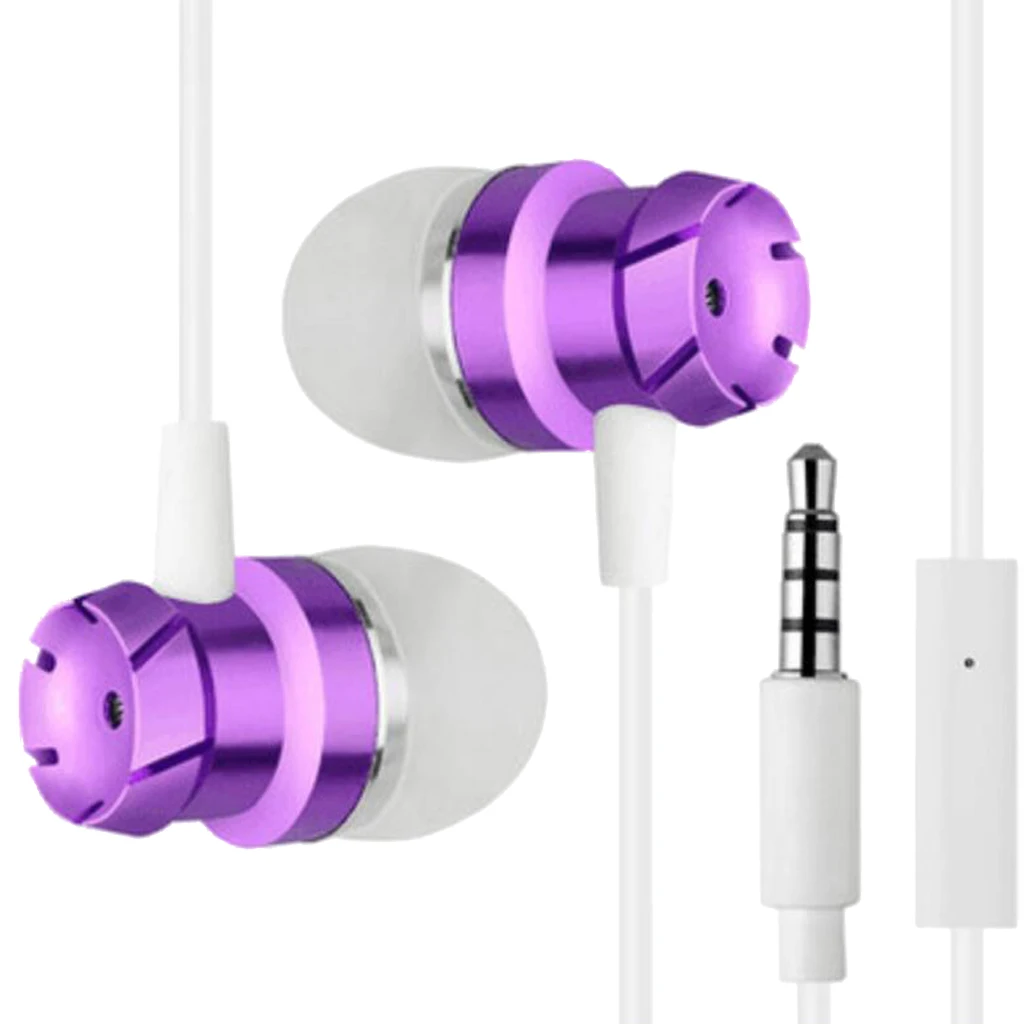 3.5mm Plug In Ear Earbuds Earphone with Mic Noise Cancelling Headphones HIFI Earphones Headsets for Smartphone Laptop PC Tablet