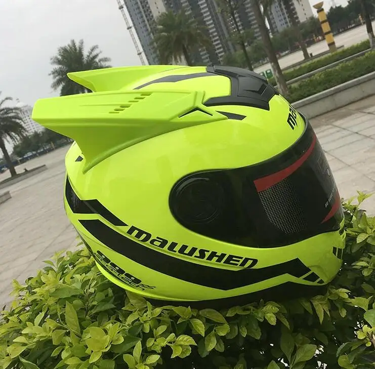 Malushun Motorcycle Helmet Women Flip Up Motocross Helmet Moto Helmet Capacetes De Motociclista Novelty Casque Moto Abs Material