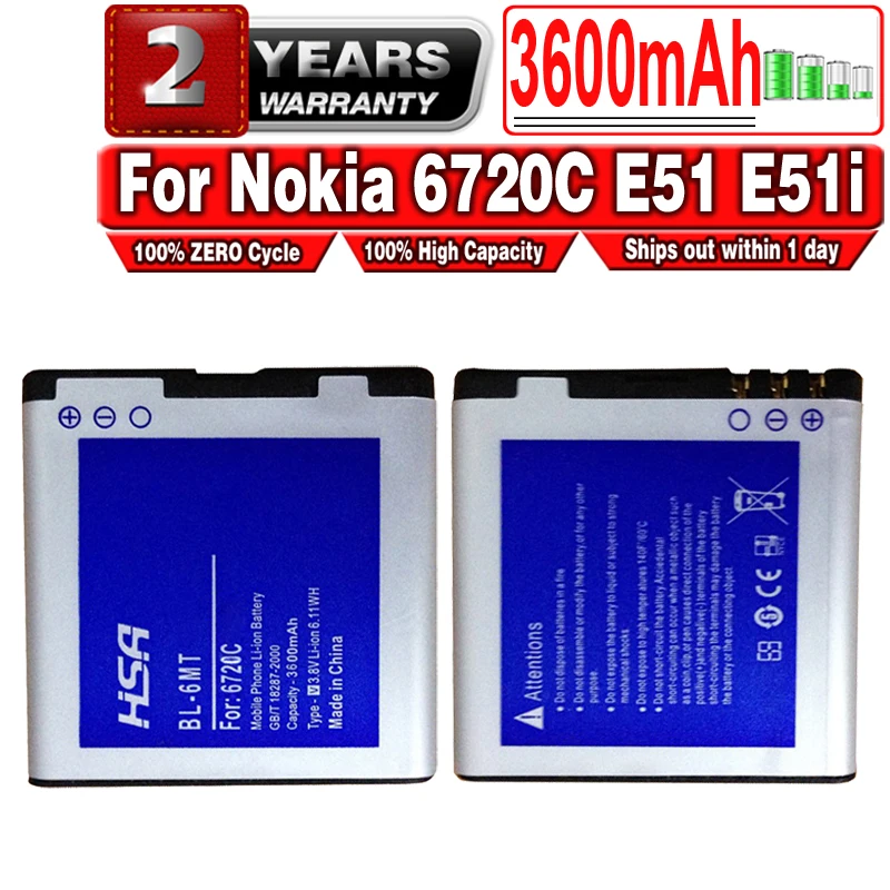 Новый 3600mAh BP-6MT / BP 6MT Высокая емкость Мобильный телефон батарея использовать для