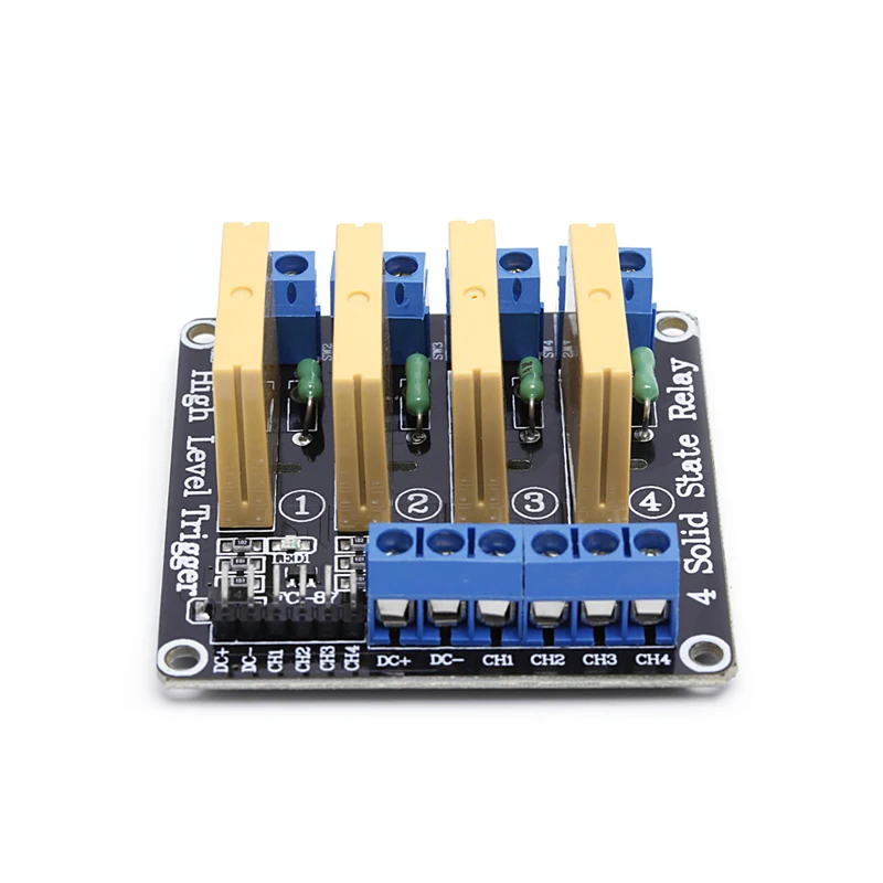 

4 Channel SSR Solid State Relay High-low Trigger 3-32V 5A For Arduino R3 New