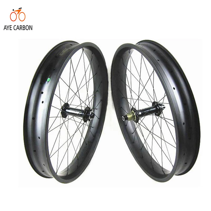 Fastace DH805 hubs 26 inch fat tire bicycle wheelset 100mm width UD carbon snow bike wheel 26er wheels 32 holes | Спорт и