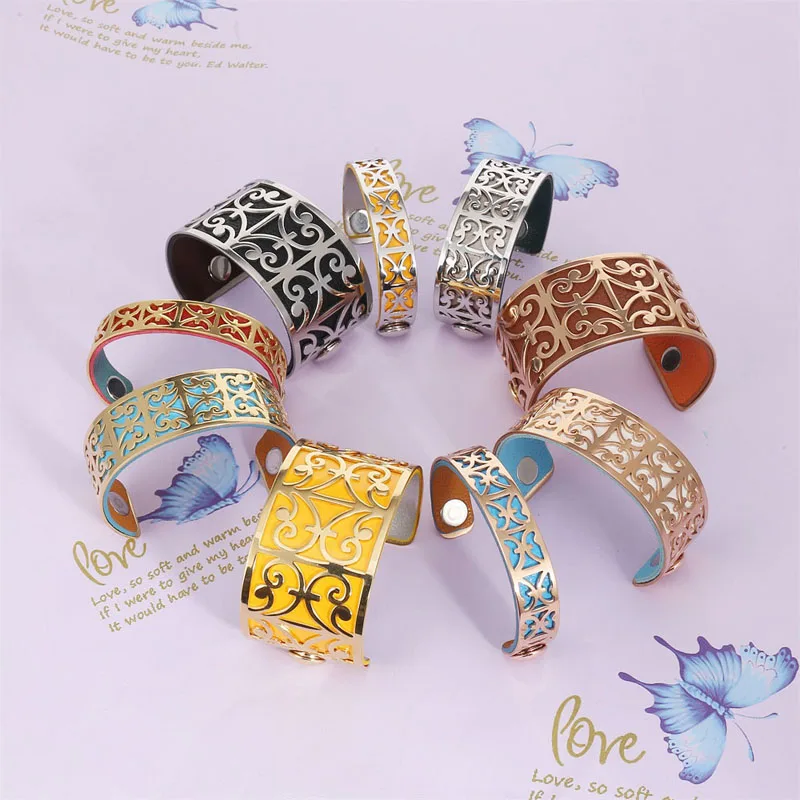Кремовые браслеты-манжеты для женщин Yoiumit браслеты из нержавеющей стали Bijoux Femme Manchette сменные браслеты-браслеты