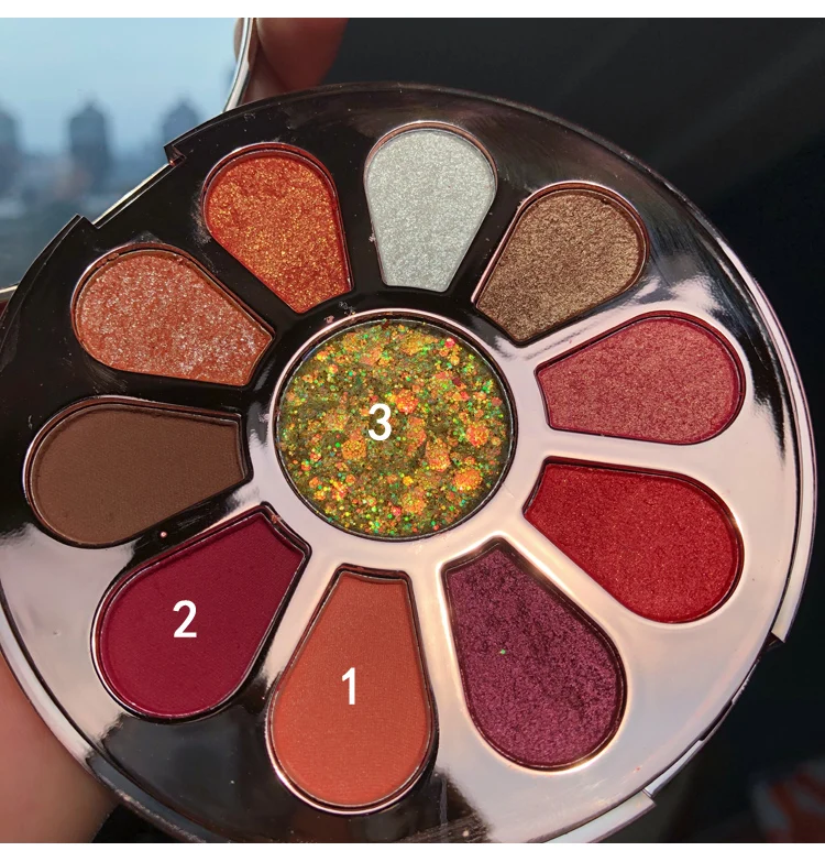 PigmentedShimmer Eyeshadow Palette paleta Sombra Makeup Shiny Palette Glitter Matte 11 Color Eyeshadow Pallete Metallic Cosmetic