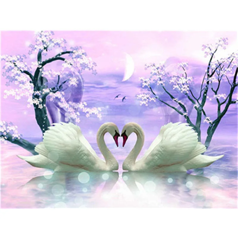 Swan DIY Painting By Numbers Kits Acrylic Paint On Canvas Home Wall Art Picture Artwork Dector | Дом и сад