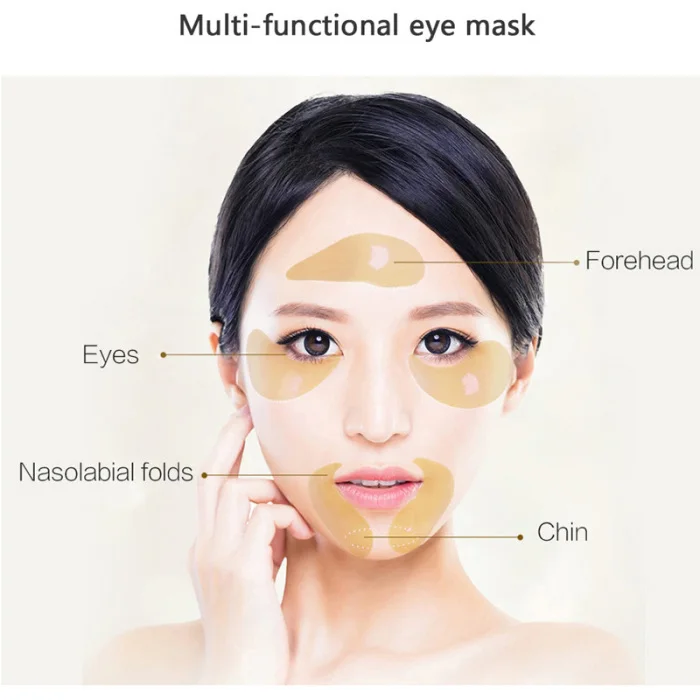 60 шт. Золотая маска для глаз уменьшает темные круги мешки для глаз отечность против морщин коллагеновая маска для глаз гелевые патчи для глаз маска для ухода за кожей лица