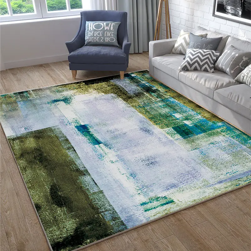Скандинавский геометрический прямоугольный ковер спальня гостиная диван современный нескользящий коврик