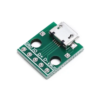 

2020 New MICRO USB to Dip Female Type B Mike 5p SMD to Inline Adapter Board Welded Female spot wholesale