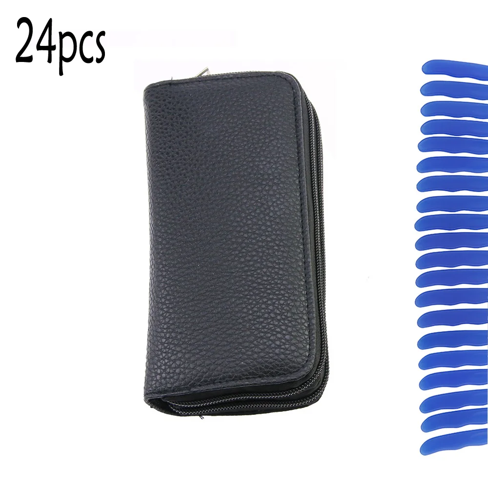 

Free Shipping 24pcs Goso Lock Pick Bag Set Tool Broken Key Extractor Tool Locksmith Titanium Tool with Leather Bag Practice Set