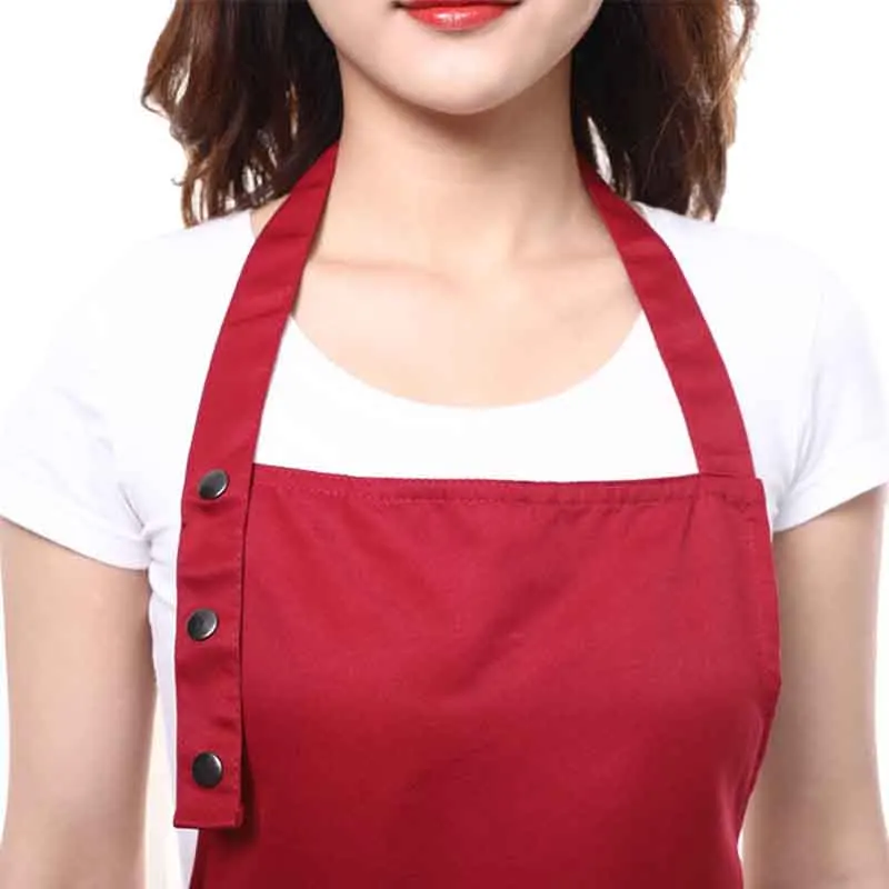Cotton Kitchen Aprons Coffee Shop And Barber Working Apron Bib Cooking Apron For Woman