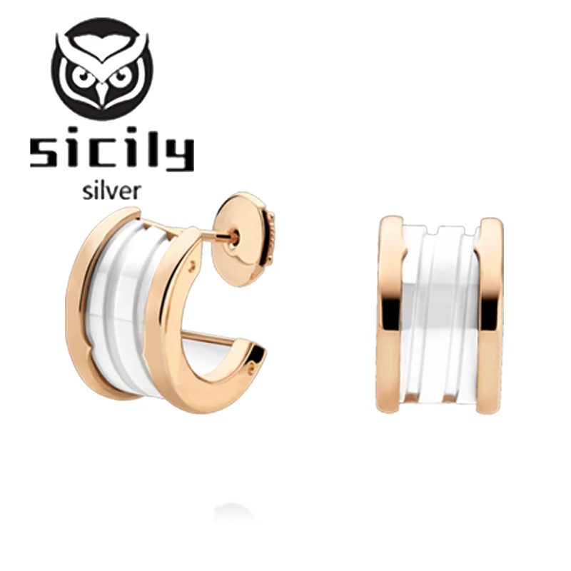 style5 Fit bulgaria, серьги для женщин, серебро 925 пробы, высокое качество, оригинальная Керамическая форма, модные классические ювелирные изделия, свадебный подарок - Окраска металла: style5