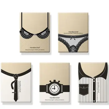 

10 Packs Fashion Handkerchief Tissue Custom Napkin Log Unbleached Bamboo Fiber 4 Layers Thicken Wet Water Facial Tissue Paper