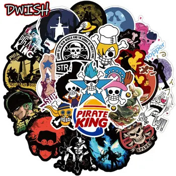 

100pcs/Pack Cartoons Anime ONE PIECE Stickers Waterproof Skateboard Suitcase Motorcycle Guitar Children Graffiti Sticker Kid Toy