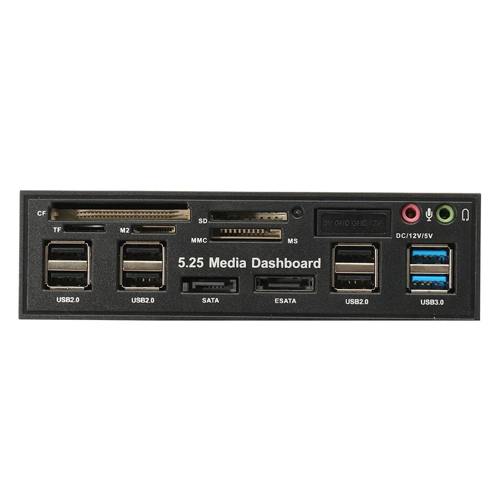 Компьютерный внешний кард-ридер 5,25 дюймов USB3.0 привод отсек SD TF кард-ридер SATA USB концентратор аудио Передняя панель медиа приборная панель COD