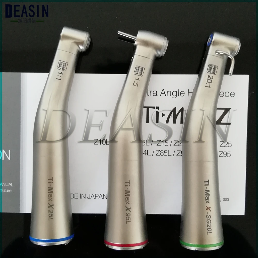  1 pcs x Dental Fiber Optical LED Contra Angle Ti-max Low Speed Handpiece 1:5 1:1 20:1 1:4.2 dental  - 32994374087