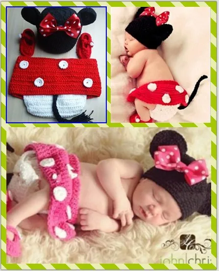 

Photography for Children Clothing Clothing Baby Hundred Tian Zhao/Entirely Handmade Yarn bian zhi kuan Small Minnie Mickey