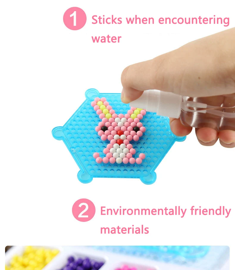 4800 шт DIY магические бусины с водяным распылением набор формы в виде животного ручной работы 3D бусины Головоломка мяч игры Ранние развивающие игрушки для детей