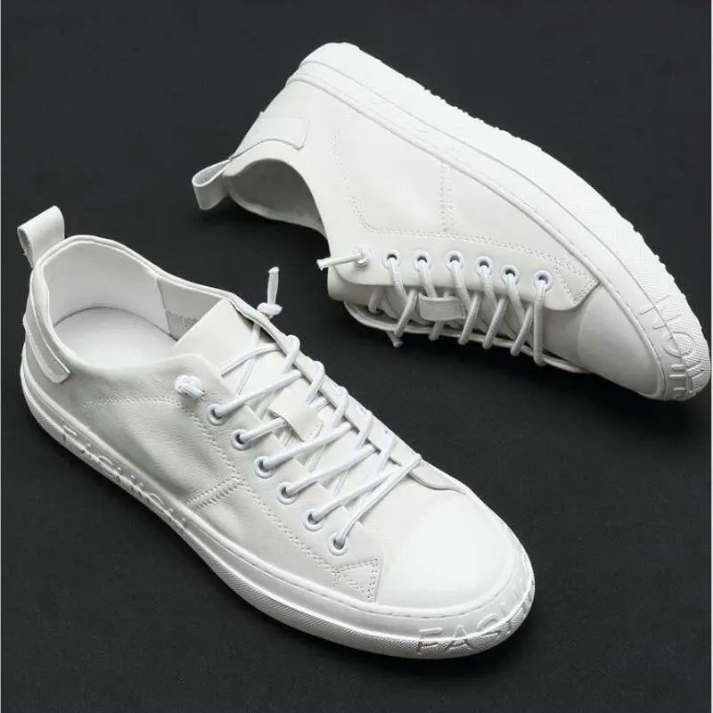 Новинка; мужская повседневная обувь из натуральной кожи; мужские лоферы; обувь для вождения; повседневные кроссовки в деловом стиле; мужские белые туфли на плоской подошве; A21-68Z - Цвет: Белый