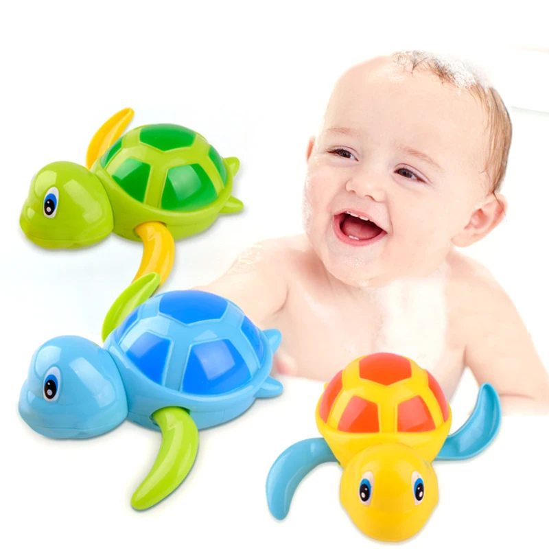 1Pcs Random Color Cute Animal Bath Fish Wind Up Toys Running Clockwork Classic Toy Bathing Toy Newborn Spring Toys For Children