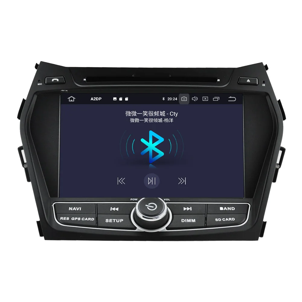 Android 9 с ips DSP экраном для hyundai Santa Fe ix45 2013- автомобильный радиоприемник с навигацией GPS мультимедиа головное устройство плеер DVD