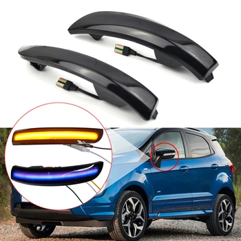 

Flowing Side Wing Mirror Sequential Indicator LED Turn Signal Light Blue Dynamic Blinker For Ford Kuga Escape EcoSport 2013-2018