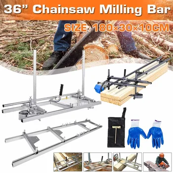 

36 Inch Milling Bar Planking Lumber Cutting Tool Portable Chain Saw Chainsaw Mill Planking Sets +14" to 36" Chainsaw Guide Bar