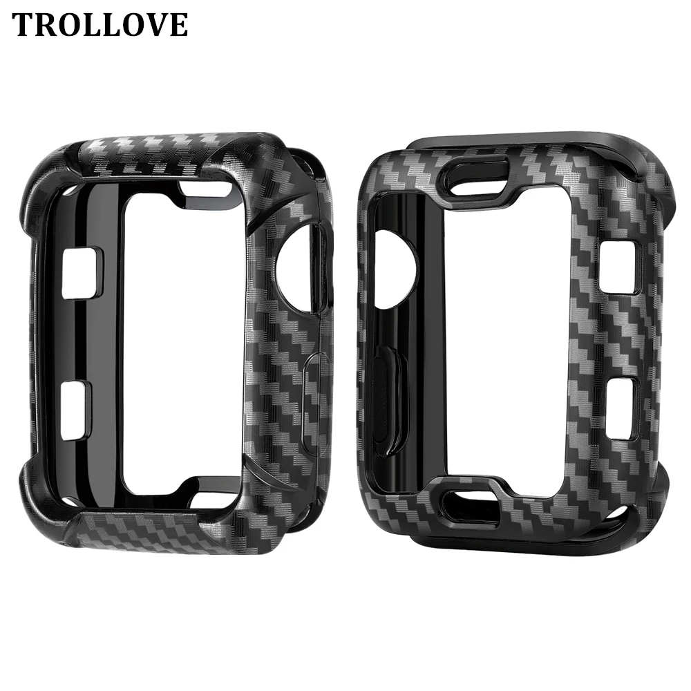 Carbon Fiber TPU Case for Apple Watch Series 3 4 2 1 Cover iWatch 40mm 42mm 44mm 38mm Protector Anti-fall Protection Shell | Наручные