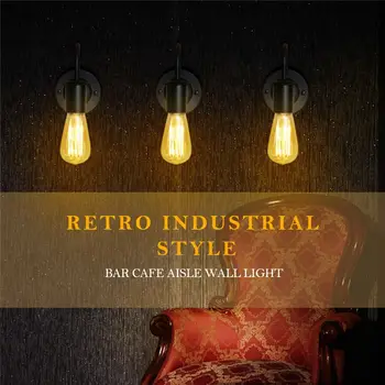 

Retro industrial style minimalist bar cafe aisle wall personality creative restaurant clothing store bedroom iron wall lamp