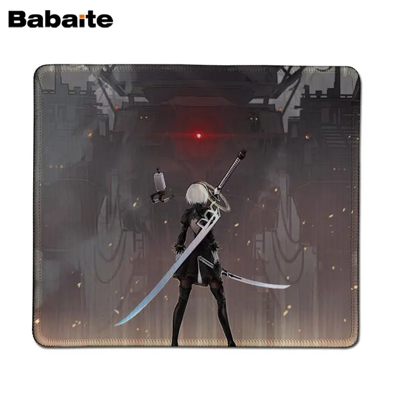 Lock Edge20x25cm Babaite NieR Automata резиновая мышь прочный Настольный коврик для мыши Скорость/Управление версия большой игровой коврик для мыши - Цвет: Lock Edge20x25cm