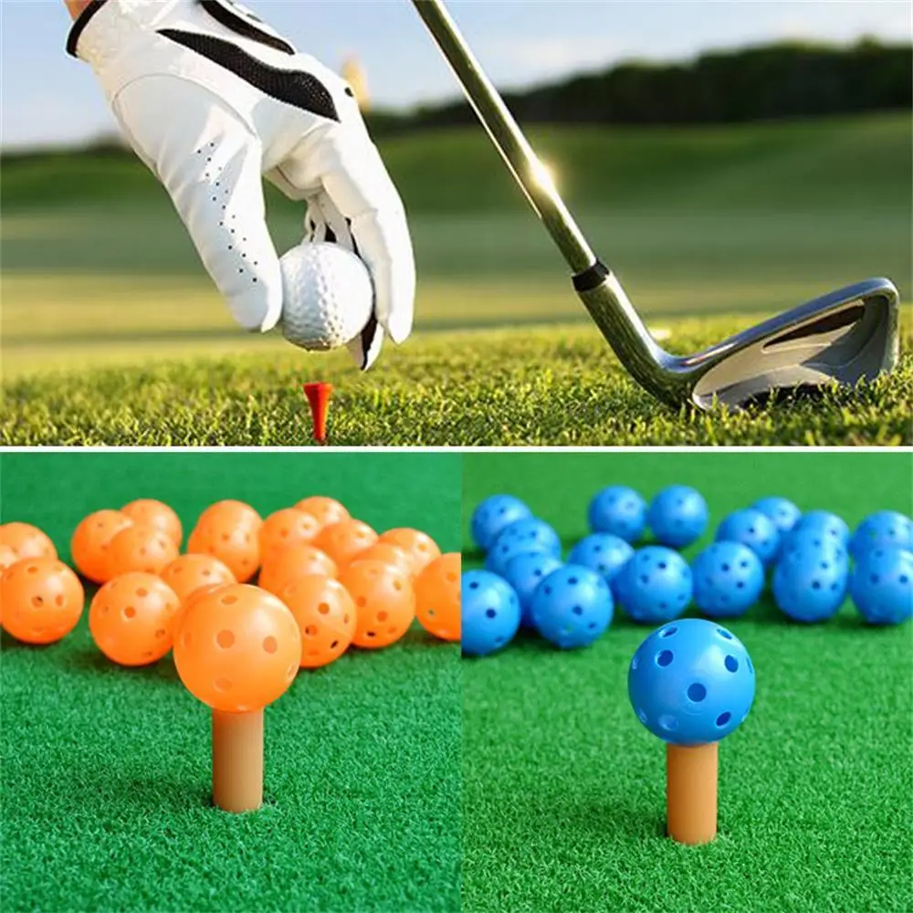 

50Pcs Hollow Golf Training Balls Practicing Trainer Portable Random Colors New Plastic Golf Balls Sports Balls