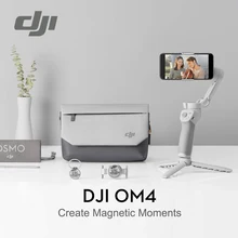 Dji om4 osmo móvel 4 cardan estabilizador dobrável de 3 eixos handheld com design magnético controle gesto activetrack 3.0 mino
