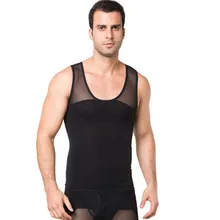 Gynemomastia control Tank топы мужская корректирующая футболка большой живот для похудения дышащая компрессионная одежда Корректирующее белье для тела