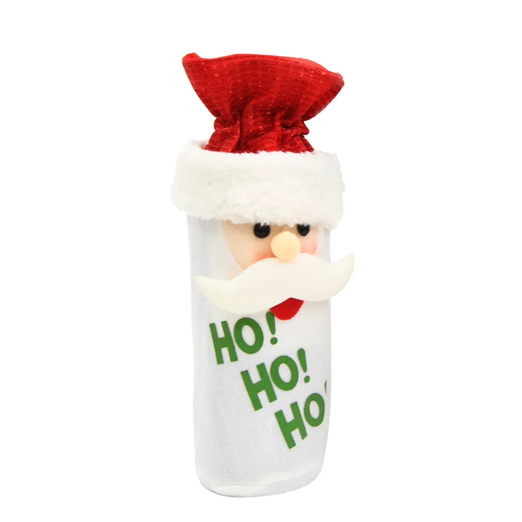 Wine Bottle Cover Snowman Stocking Christmas Gift Bags Xmas Sack Packing Present New Year Decorations Ornaments Christmas Natal