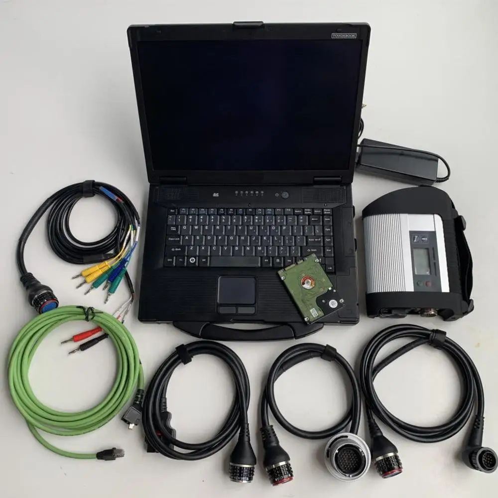 Mb star c4 sd Подключение с программным обеспечением,12 с ноутбуком cf52 toughbook mb star c4 sd Подключение c4 инструмент диагностики готов к использованию