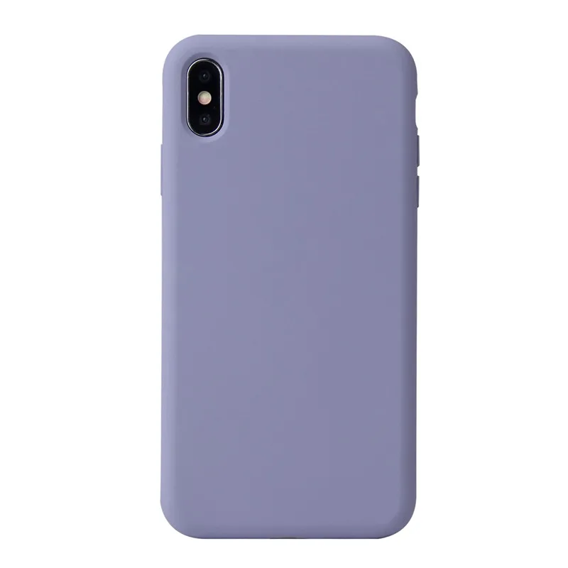 Жидкий силиконовый чехол для iPhone 11 XI Max XIR, чехол для iPhone XS Max XR X 8 7 6 6s Plus, полное покрытие без логотипа - Цвет: Lavender Ash