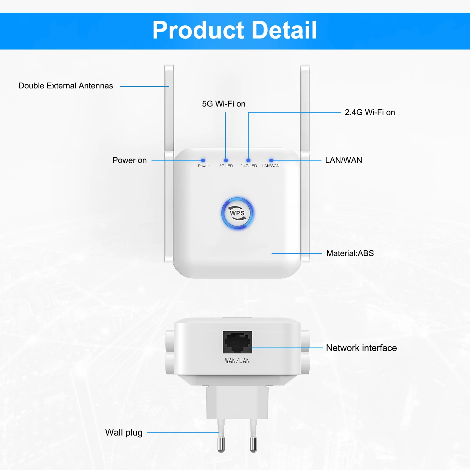 modem router combos 5G Wifi Repeater Wifi Amplifier 2.4G Wi-Fi Signal Booster Router 1200Mbps Long Range Wireless Extender Wi Fi Internet Booster wired wifi booster