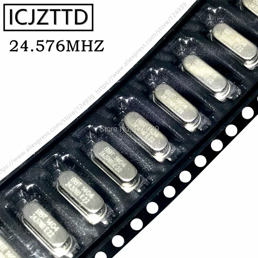 Aexit 10Pcs 24M 24MHZ 24000Hz SMD Passive Crystal