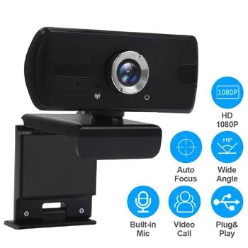 

HD 1080P Webcam Mini Computer PC WebCamera with Mic Rotatable Cameras for Live Broadcast Video Calling Conference Work Z0526