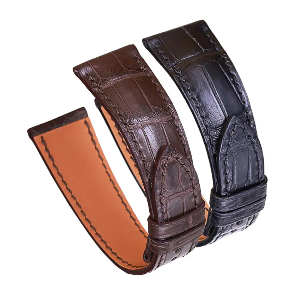 PESNO подходит для Hermes Arceau AR897A/W036873/W036756 Crodocile кожаный ремешок для часов мужские часы аксессуары черный темно-коричневый
